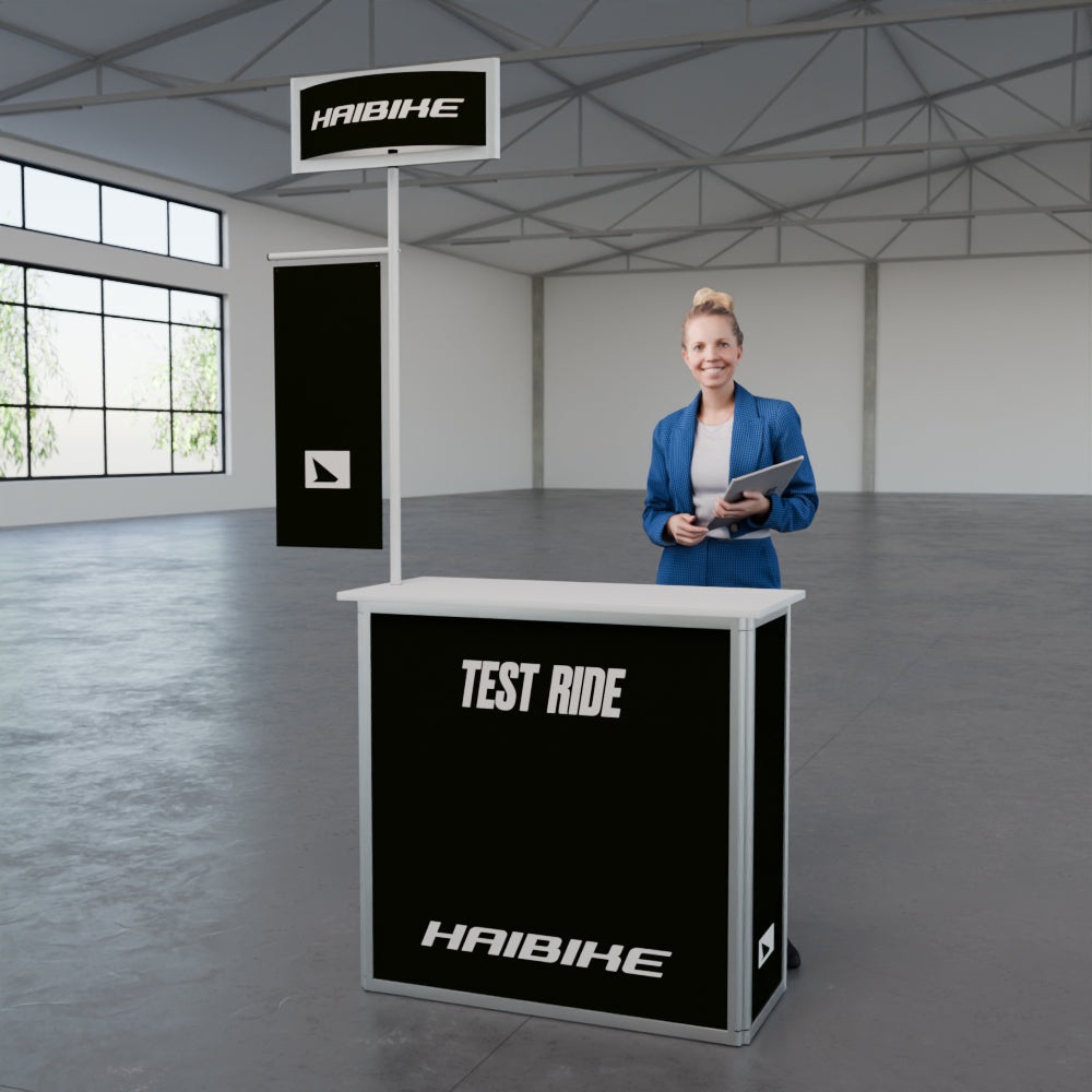 Mobile Messetheke wetterfest & abschließbar "Alufold Outdoor L"