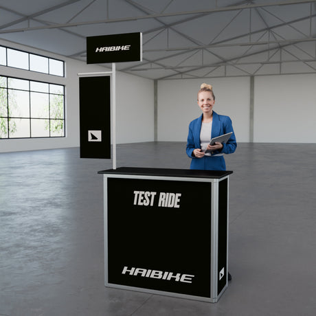 Mobile Messetheke abschließbar "AluFold Pro 1L" inkl. Tasche