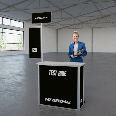 Mobile Messetheke abschließbar "AluFold Pro 1L" inkl. Tasche