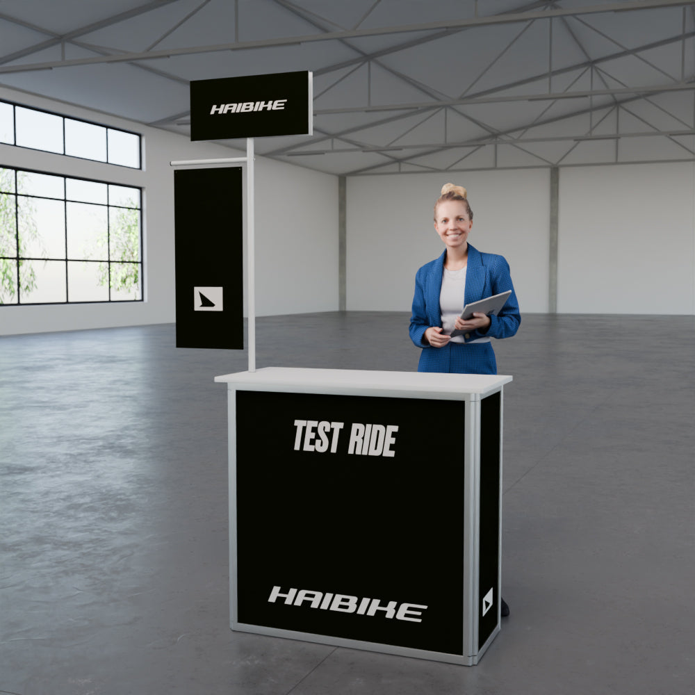 Mobile Messetheke wetterfest & abschließbar "Alufold Outdoor L"