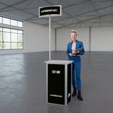 Faltbare Theke mit Logo/Motiv "AluFold Pro 1S"