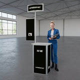 Faltbare Theke mit Logo/Motiv "AluFold Pro 1S"