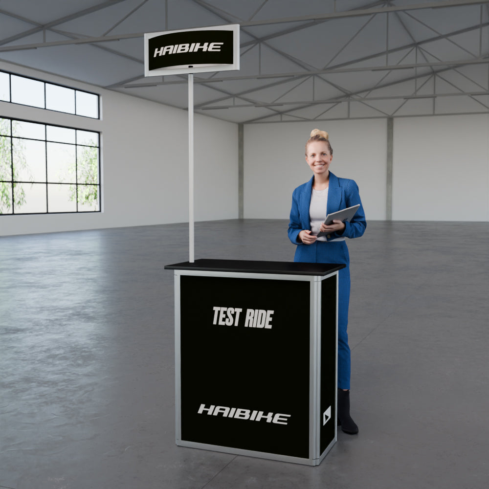 Werbetheke faltbar mit Digitaldruck "AluFold Pro 1M"