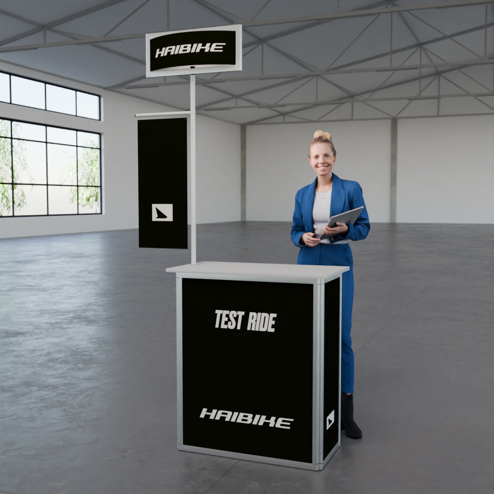 Werbetheke faltbar mit Digitaldruck "AluFold Pro 1M"