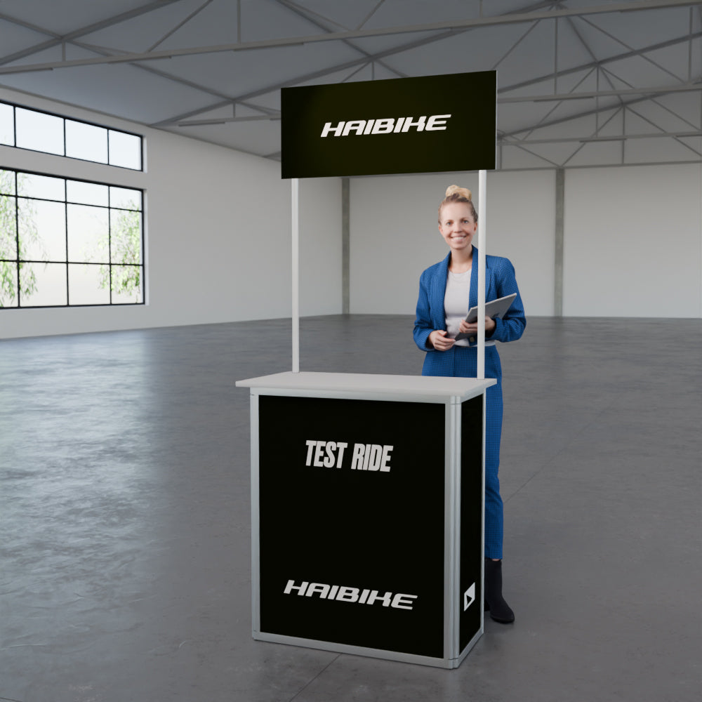 Werbetheke faltbar mit Digitaldruck "AluFold Pro 1M"