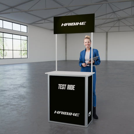 Werbetheke faltbar mit Digitaldruck "AluFold Pro 1M"