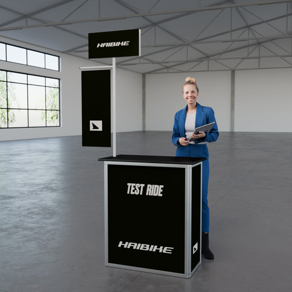 Werbetheke faltbar mit Digitaldruck "AluFold Pro 1M"