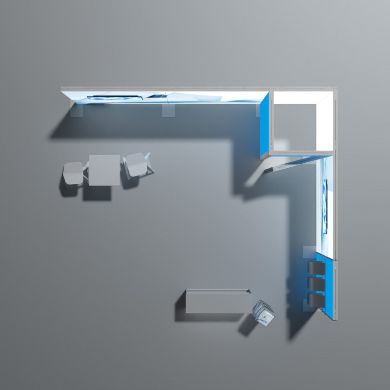 Messe Eckstand hinterleuchtet 5x4m