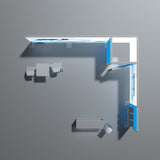 Messe Eckstand hinterleuchtet 5x4m