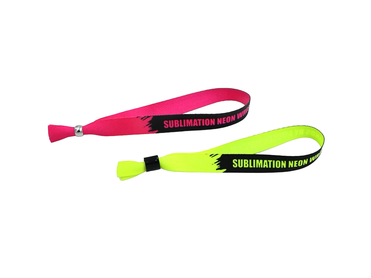 Kontrollbänder Stoff, bedruckt in Neonfarben