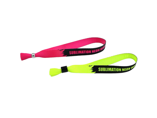 Kontrollbänder Stoff, bedruckt in Neonfarben