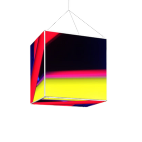 LED Deckenabhängung XL - 100x100x100 cm - inkl. Druck kaufen – Messe-Shop24.de