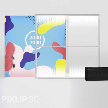 LED Leuchtwand 200 cm breit – Detailansicht