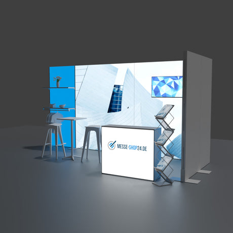 LED Messe Eckstand 5x2m – Detailansicht