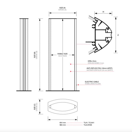 LED Werbepylone „HM Lightstand“