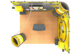 Messestand 3,5x3 m mit Regalen und Vitrine PremiumFrame R1