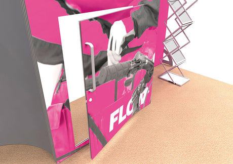 Messestand 3x3 m mit Kabine PremiumFrame B5 – Detailansicht