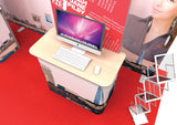 Messestand 5x2 m mit Info-Terminals PremiumFrame B8