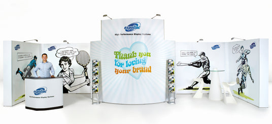 Messestand 9x3,5 m mit Küche