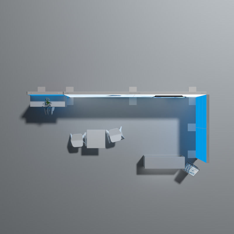 LED Messe Eckstand 5x2m