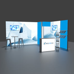 Messe Eckstand hinterleuchtet 5x4m kaufen – Messe-Shop24.de