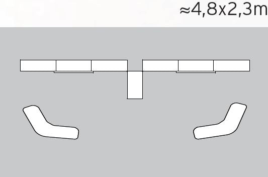 Mobiler Messestand zum selbstaufbau 5x2,5m