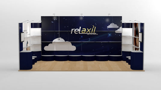 Mobiler Messestand 6x4 mit Regale