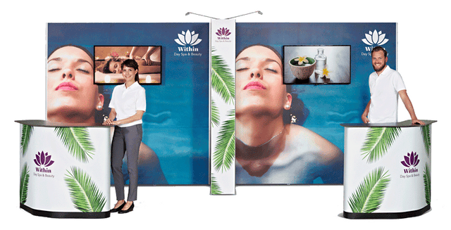 Mobiler Messestand zum selbstaufbau 5x2,5m