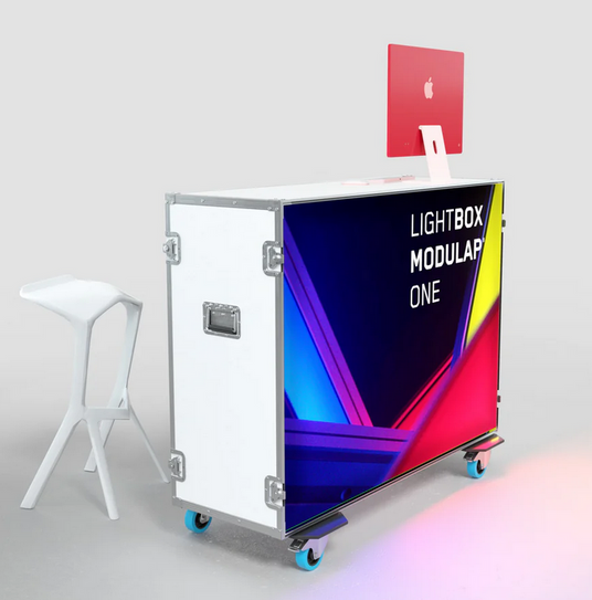 Modulap One Messetheke & Transportmodul – Flightcase mit Lightbox-Option