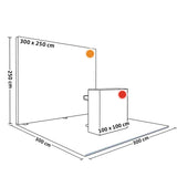 PIXLIP GO Messestand S-01 – 3×3 m Komplettset