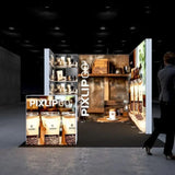 PIXLIP GO Messestand S-03 – 3×3 m Premium Komplettset