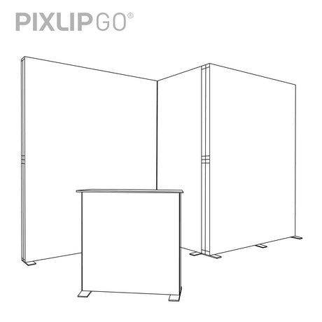 LED Messeset PIXLIP GO STAND CS4020 - Eckstand – Detailansicht