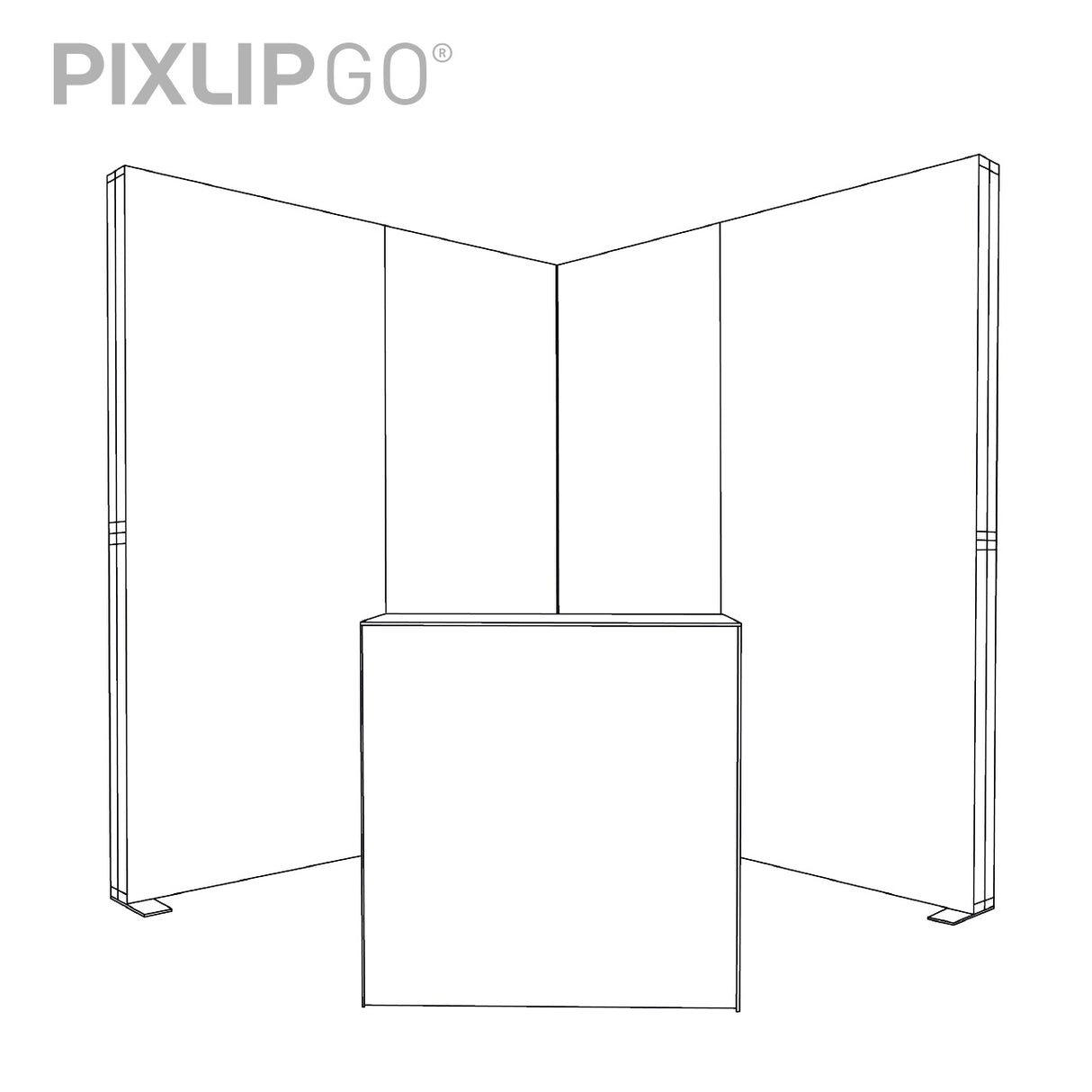 LED Messeset PIXLIP GO STAND EL2020 - Eckstand