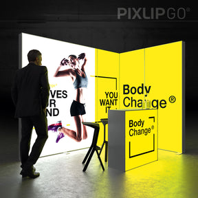 LED Messeset PIXLIP GO STAND EL3020 - Eckstand kaufen – Messe-Shop24.de