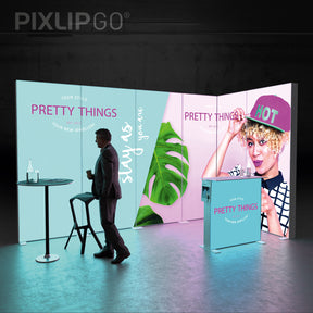 LED Messeset PIXLIP GO STAND ES4020 - Eckstand kaufen – Messe-Shop24.de