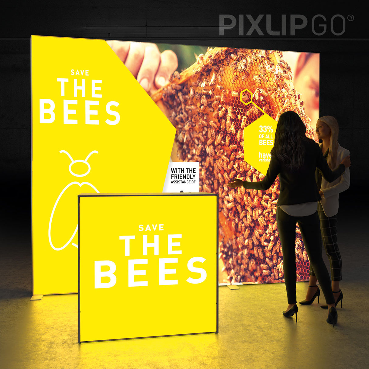 LED Messeset PIXLIP GO STAND HL30 - Kopfstand