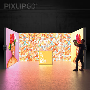 LED Messeset PIXLIP GO STAND RL5030 - Reihenstand kaufen – Messe-Shop24.de