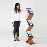 Prospektaufsteller aus Holz "ZickZack"