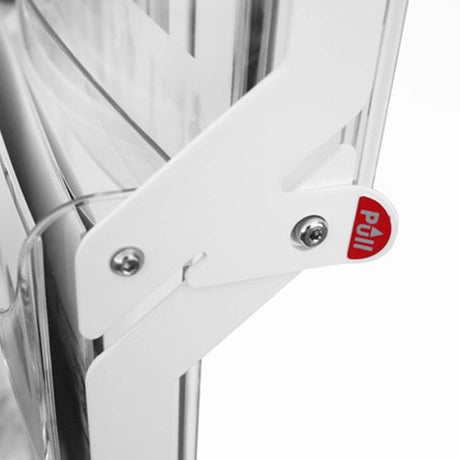Prospektständer "Real Bianco3" (3x DIN A4,weiß) – Detailansicht