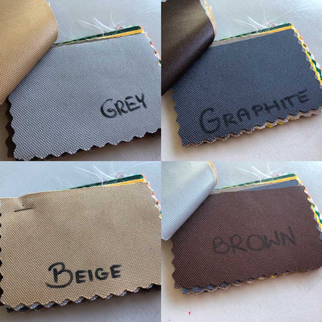 Doppelliegestuhl mit Werbung – Detailansicht