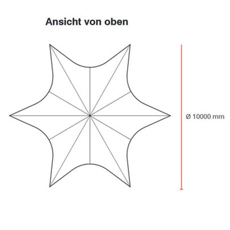 Star Tent 10 x 10 – Detailansicht