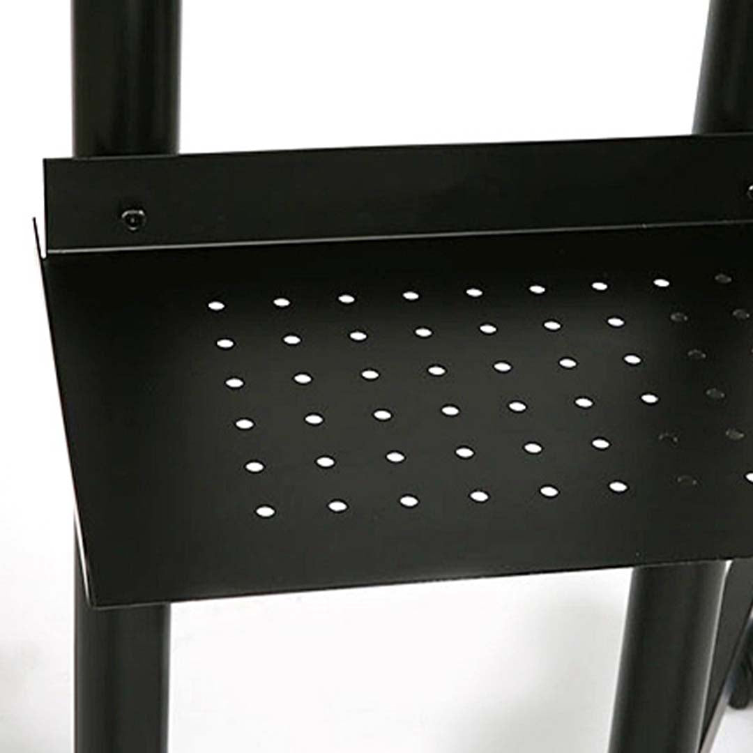 TV Rack schwarz mit Ablage