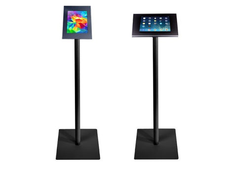 iPad Ständer mit Diebstahlschutz mit Werbeschild inkl. Digitaldruck – Detailansicht