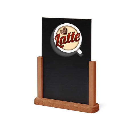 Tischaufsteller Holz mit Kreidetafel – Detailansicht