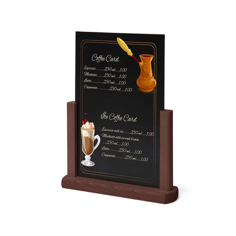 Tischaufsteller Holz mit Kreidetafel – Detailansicht