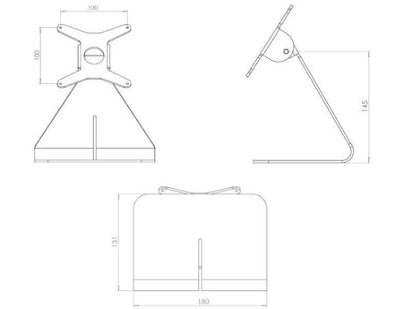 Tischständer für Tablet-Halterung neigbar – Detailansicht