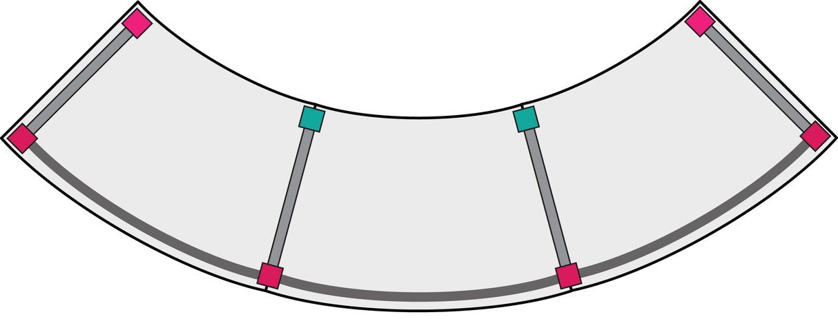 Messetresen gebogen (30°) ISOframe ISObar