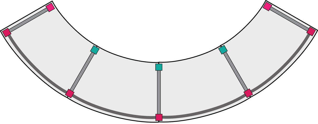 Messetresen gebogen (30°) ISOframe ISObar