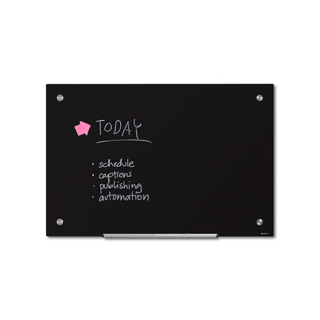 Scritto® Glasboard Schwarz 90 x 60 cm