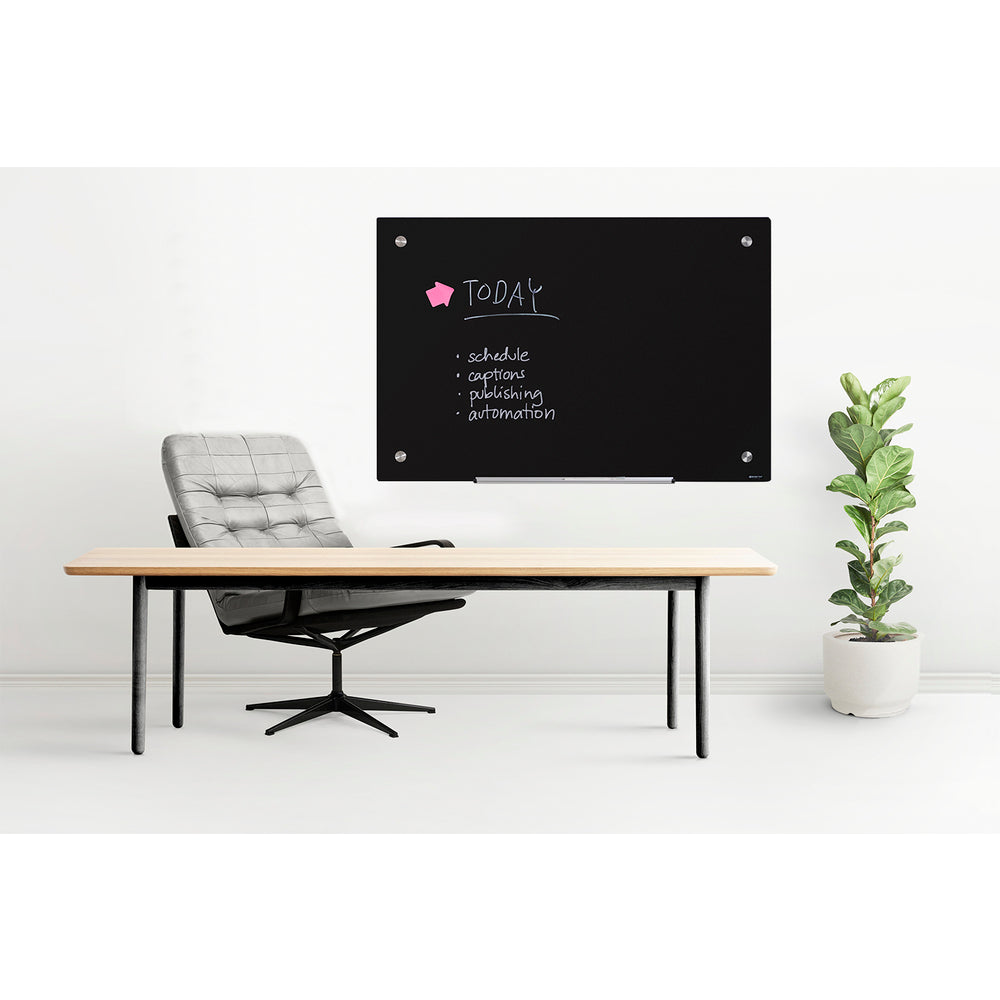 Scritto® Glasboard Schwarz 90 x 60 cm